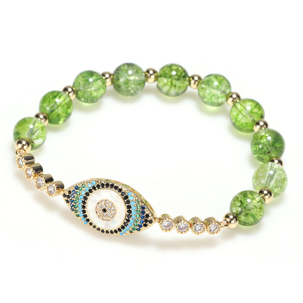 Wholesale Evil Eye Peridot Zircon Bracelet